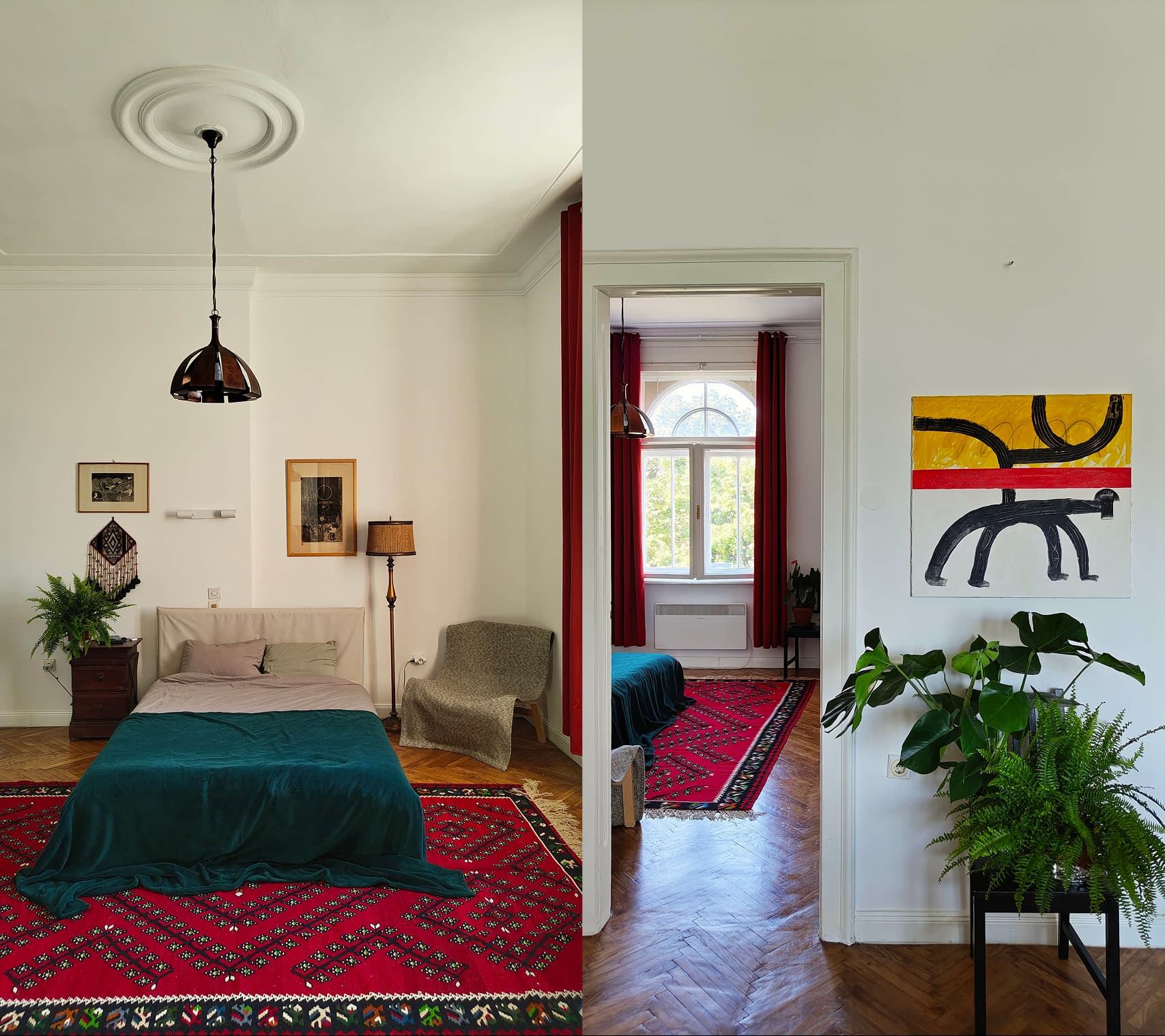 concrete house in lush environment