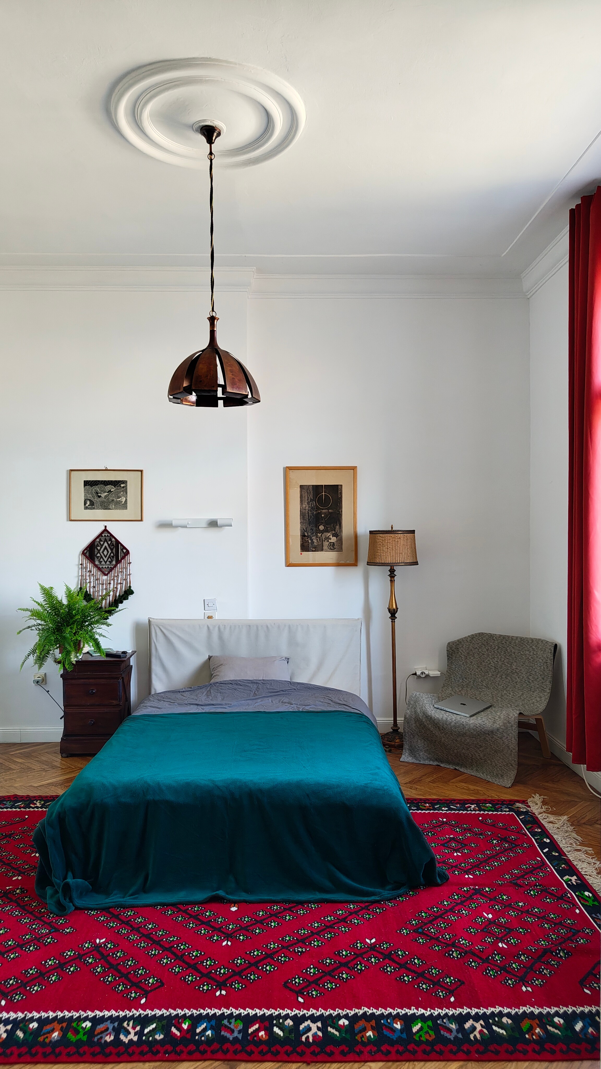 brick road with flowers on the side