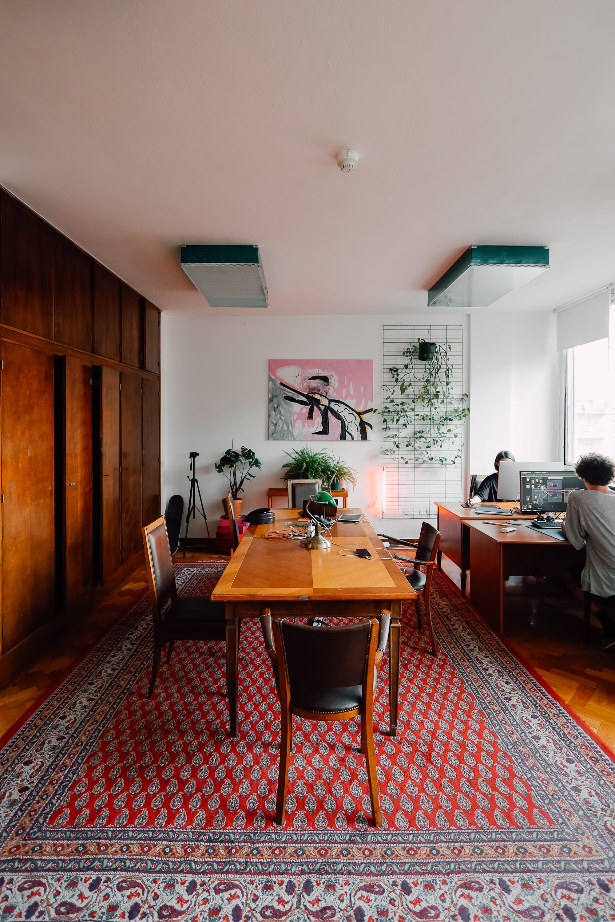 brick road with flowers on the side