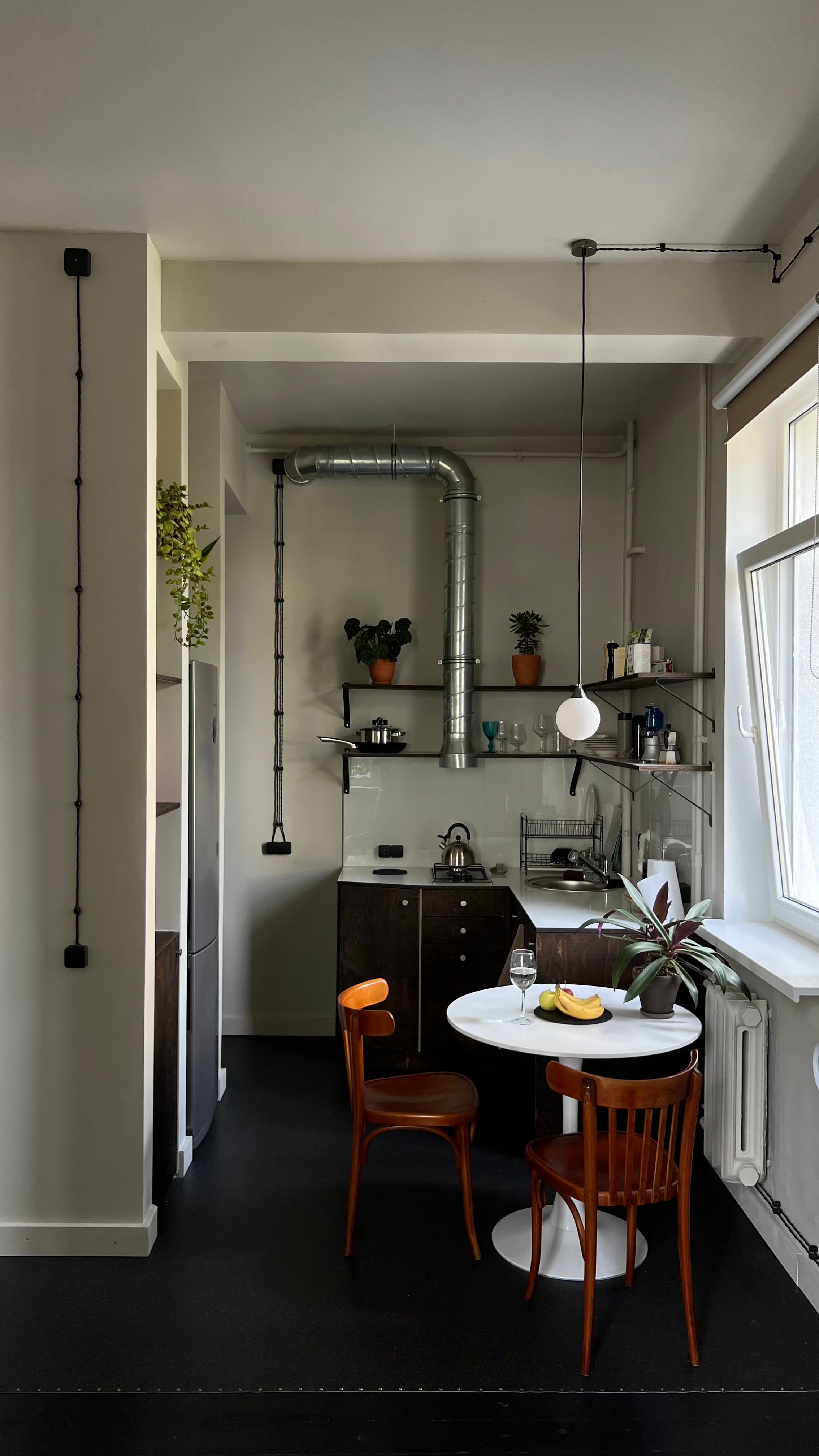 brick road with flowers on the side