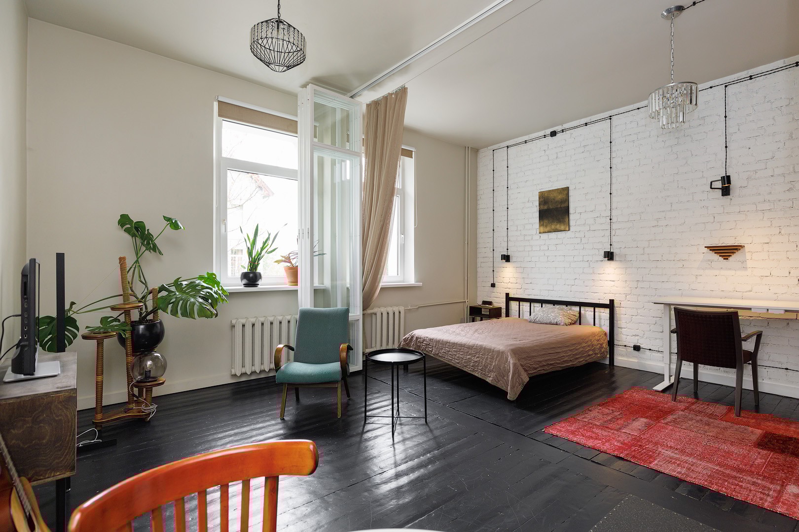 concrete house in lush environment