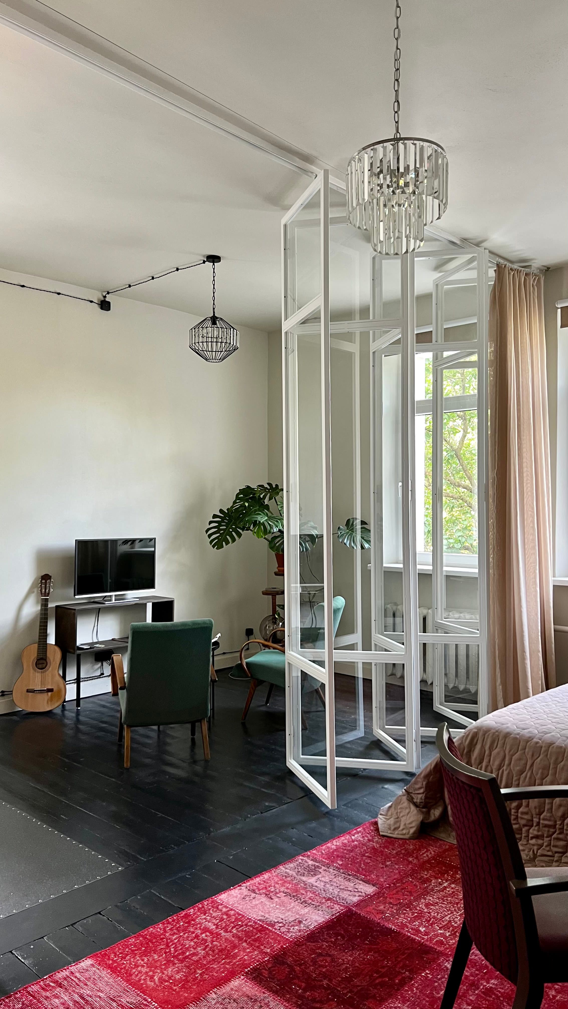 brick road with flowers on the side