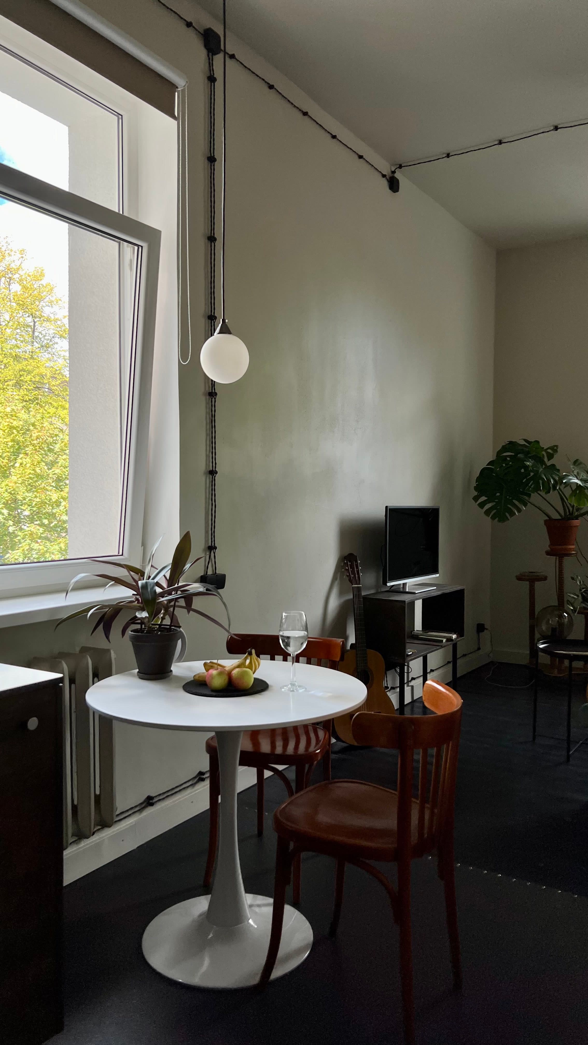 brick road with flowers on the side