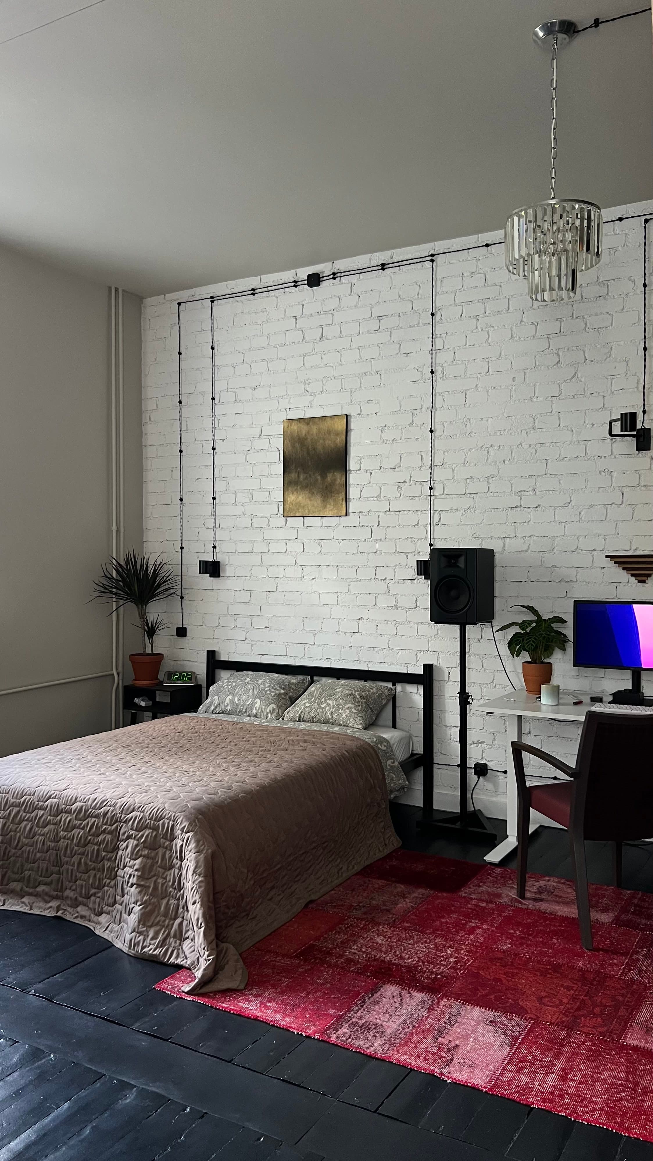 brick road with flowers on the side