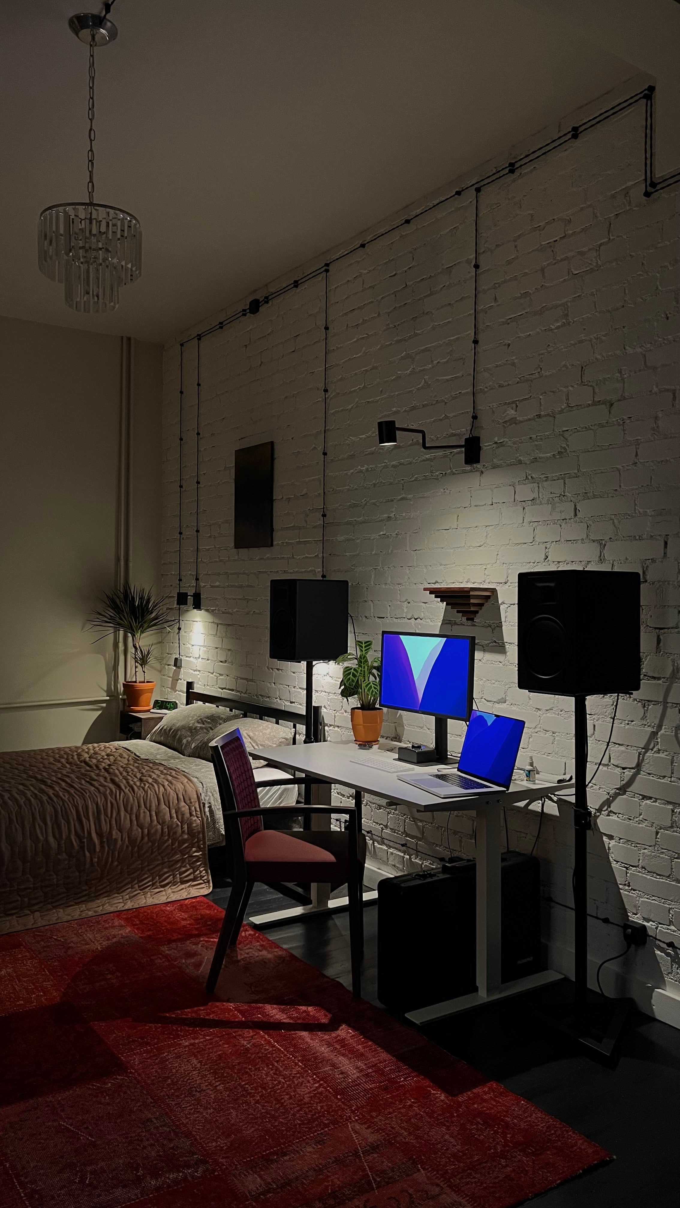 brick road with flowers on the side